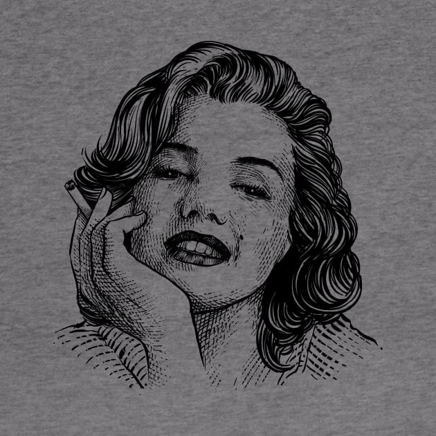 marilyne monroe vintage hand drawing illustration design by ROCKHOPPER